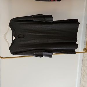 NWT dark Gray 3/4 sleeve shift dress, size XL